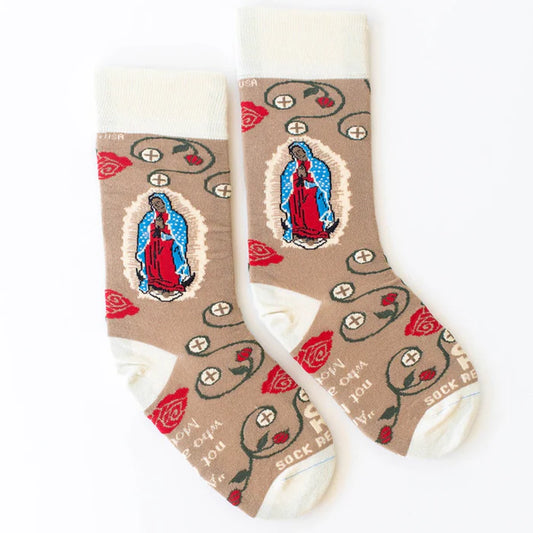 Virgen de Guadalupe Religious Socks