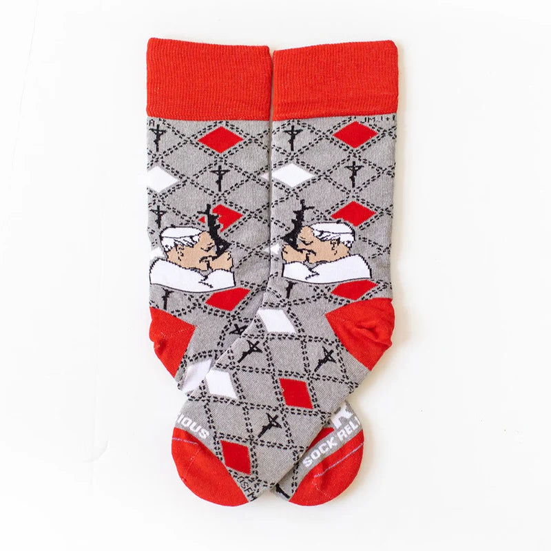 Pope JP II Religious Socks