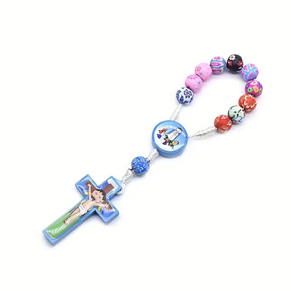 Kids Cross Pendant Small Rosary - Denario