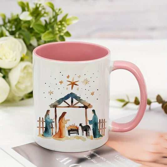 1 Mug Scene of Jesus' Birth Picture UV DTF