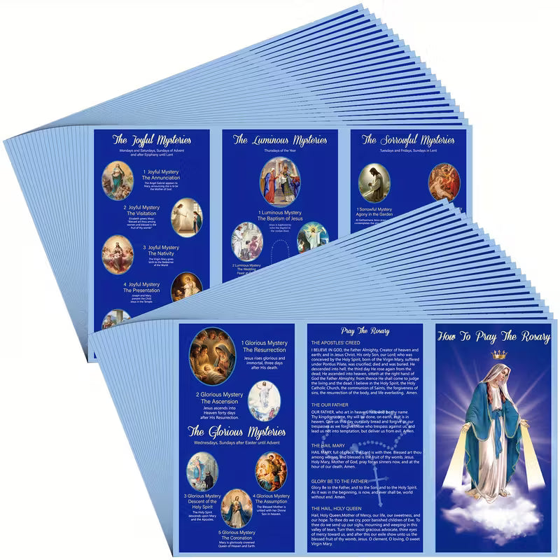 How to Pray the Rosary Cards - Laminated Catholic