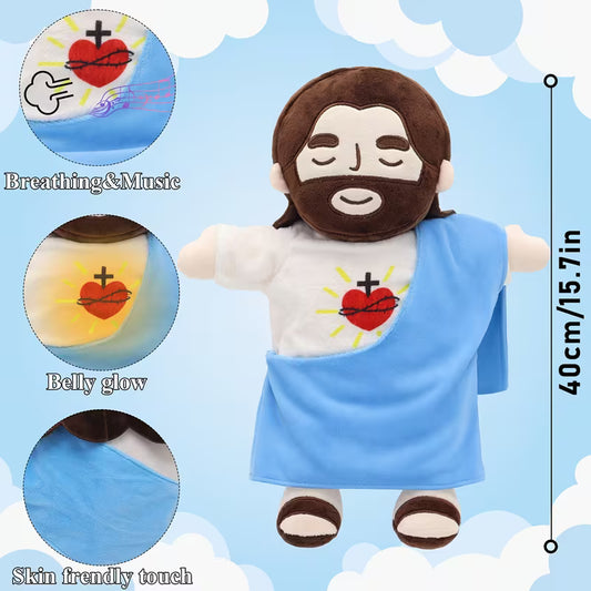 15.7-Inch Plush Doll of The Sacred Heart Of, Breathing