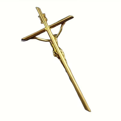 Gold Catholic Religious Wall Hanging Jesus Crucifix